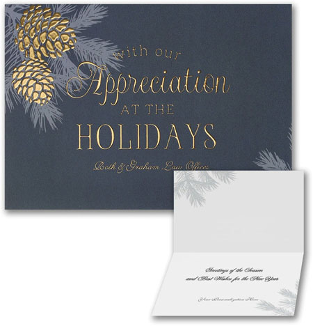 Holiday Greeting Cards by Carlson Craft - Pinecone Appreciation