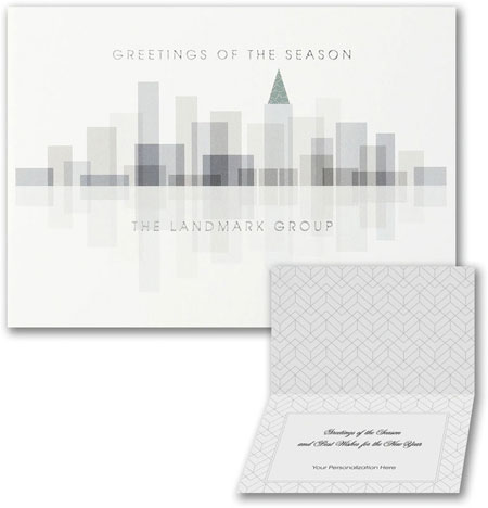 Holiday Greeting Cards by Carlson Craft - Modern Cityscape