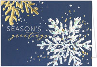 Holiday Greeting Cards by Carlson Craft - Midnight Snowflake with Foil