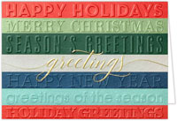 Holiday Greeting Cards by Carlson Craft - Many Greetings with Foil