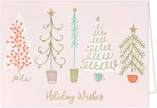 Holiday Greeting Cards by Carlson Craft - Pastel Forest