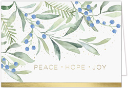 Holiday Greeting Cards by Carlson Craft - Watercolor Peace