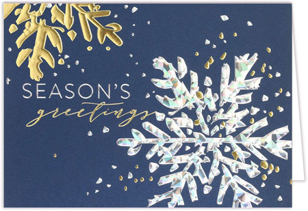 Holiday Greeting Cards by Carlson Craft - Midnight Snowflake with Foil Holiday Greeting Cards by Carlson Craft - Midnight Snowflake with Foil