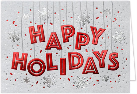 Holiday Greeting Cards by Carlson Craft - Holiday Merrymaking with Foil