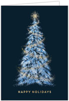 Holiday Greeting Cards by Carlson Craft - Frosty Tree with Foil