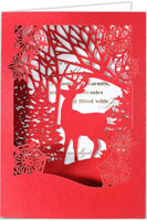 Holiday Greeting Cards by Carlson Craft - Serene Forest with Foil