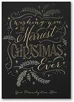 Holiday Greeting Cards by Carlson Craft - Merriest Christmas Ever