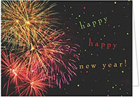 Holiday Greeting Cards by Carlson Craft - New Year's Fireworks