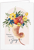 Jewish New Year Cards by Carlson Craft - Peace Health and Joy