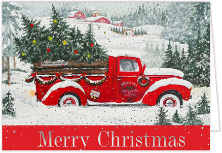 Holiday Greeting Cards by Carlson Craft - Tree Farm Truck Holiday Greeting Cards by Carlson Craft - Tree Farm Truck