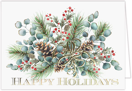 Holiday Greeting Cards by Carlson Craft - Holiday Eucalyptus