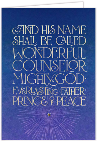 Holiday Greeting Cards by Carlson Craft - His Name with Foil