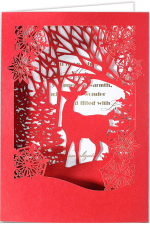 Holiday Greeting Cards by Carlson Craft - Serene Forest with Foil Holiday Greeting Cards by Carlson Craft - Serene Forest with Foil