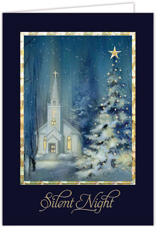 Holiday Greeting Cards by Carlson Craft - Silent Winter Night with Foil Holiday Greeting Cards by Carlson Craft - Silent Winter Night with Foil