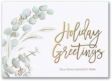 Holiday Greeting Cards by Carlson Craft - Eucalyptus Decor Holiday Greeting Cards by Carlson Craft - Eucalyptus Decor