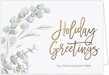 Holiday Greeting Cards by Carlson Craft - Eucalyptus Decor