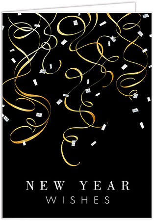 Holiday Greeting Cards by Carlson Craft - New Year Wishes Holiday Greeting Cards by Carlson Craft - New Year Wishes