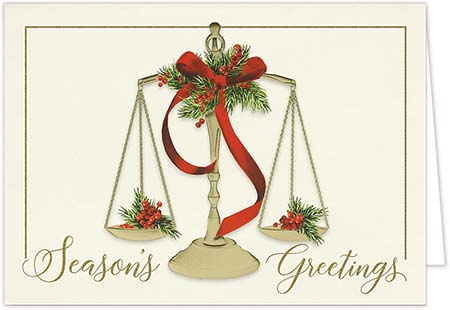 Holiday Greeting Cards by Carlson Craft - Holiday Scales