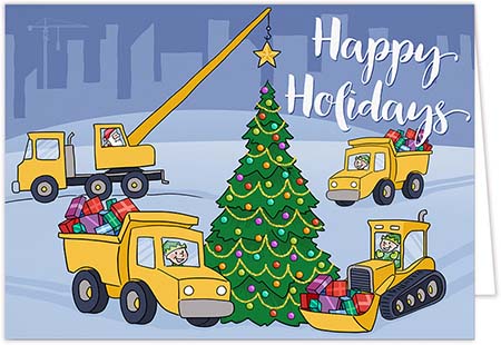 Holiday Greeting Cards by Carlson Craft - Construction Star Holiday Greeting Cards by Carlson Craft - Construction Star