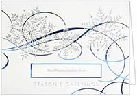 Holiday Greeting Cards by Carlson Craft - Swirling Ice with Foil