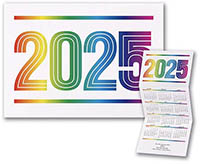 Calendar Holiday Greeting Cards by Carlson Craft - Colors of the Rainbow 2025