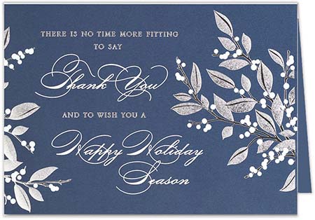 Holiday Greeting Cards by Carlson Craft - Sterling Appreciation with Foil Holiday Greeting Cards by Carlson Craft - Sterling Appreciation with Foil