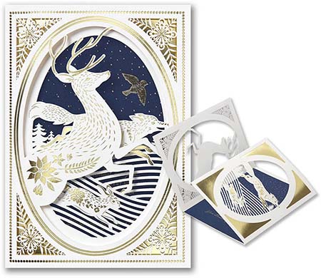 Holiday Greeting Cards by Carlson Craft - Woodland Beauty with Foil