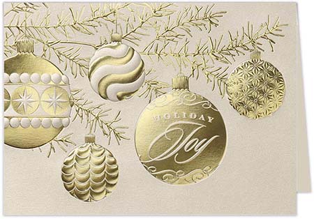 Holiday Greeting Cards by Carlson Craft - Golden Joy with Foil Holiday Greeting Cards by Carlson Craft - Golden Joy with Foil
