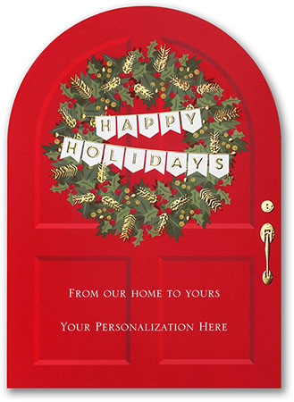Holiday Greeting Cards by Carlson Craft - Joyful Welcome with Foil