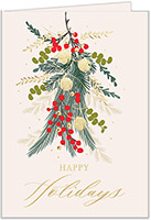 Personalized Holiday Greeting Cards by Carlson Craft - Jingle Bell Swag