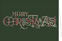 Personalized Holiday Greeting Cards by Carlson Craft - Calligraphy Christmas