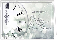Holiday Greeting Cards by Carlson Craft - Clock Strikes Twelve