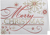 Holiday Greeting Cards by Carlson Craft - Sterling Shimmer with Foil