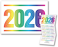 Calendar Holiday Greeting Cards by Carlson Craft - Colors of the Rainbow 2026