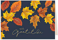 Holiday Greeting Cards by Carlson Craft - Gratitude Leaves with Foil