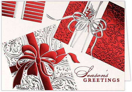 Personalized Holiday Greeting Cards by Carlson Craft - Elegant Packages with Foil Personalized Holiday Greeting Cards by Carlson Craft - Elegant Packages with Foil
