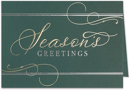 Personalized Holiday Greeting Cards by Carlson Craft - Hunter Greetings with Foil