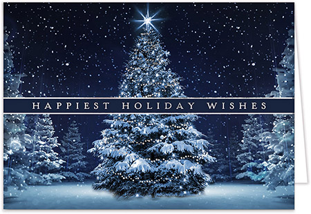 Personalized Holiday Greeting Cards by Carlson Craft - Snowy Woods Personalized Holiday Greeting Cards by Carlson Craft - Snowy Woods