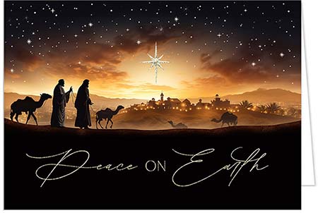 Holiday Greeting Cards by Carlson Craft - Golden Praise Holiday Greeting Cards by Carlson Craft - Golden Praise