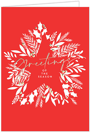 Holiday Greeting Cards by Carlson Craft - Floral Star