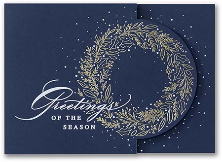 Holiday Greeting Cards by Carlson Craft - Exquisite Wreath Holiday Greeting Cards by Carlson Craft - Exquisite Wreath