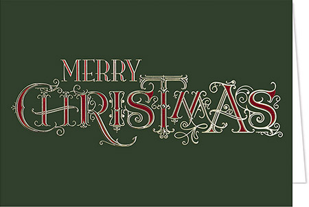 Holiday Greeting Cards by Carlson Craft - Calligraphy Christmas Holiday Greeting Cards by Carlson Craft - Calligraphy Christmas