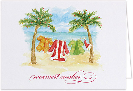 Personalized Holiday Greeting Cards by Carlson Craft - Warm Weather Clothes Personalized Holiday Greeting Cards by Carlson Craft - Warm Weather Clothes