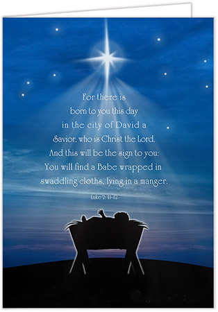 Personalized Holiday Greeting Cards by Carlson Craft - Nativity Wording Personalized Holiday Greeting Cards by Carlson Craft - Nativity Wording