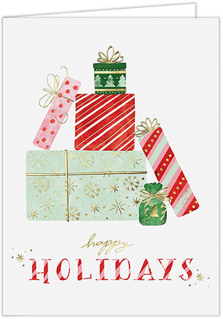 Personalized Holiday Greeting Cards by Carlson Craft - Holiday Wrap Up Personalized Holiday Greeting Cards by Carlson Craft - Holiday Wrap Up