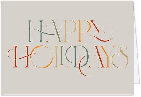 Personalized Holiday Greeting Cards by Carlson Craft - Colorful Holidays Personalized Holiday Greeting Cards by Carlson Craft - Colorful Holidays