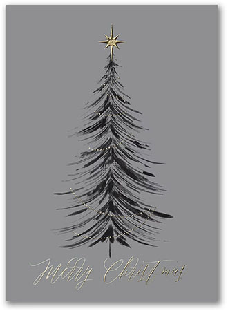 Holiday Greeting Cards by Carlson Craft - Brush Tree