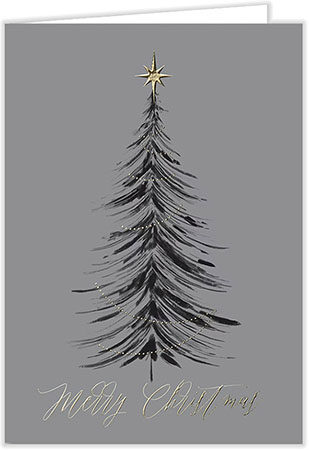 Holiday Greeting Cards by Carlson Craft - Brush Tree