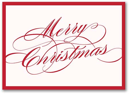 Holiday Greeting Cards by Carlson Craft - Scarlet Script