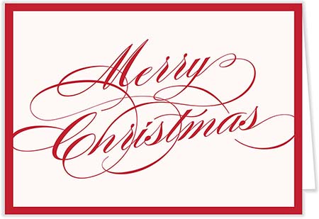 Holiday Greeting Cards by Carlson Craft - Scarlet Script